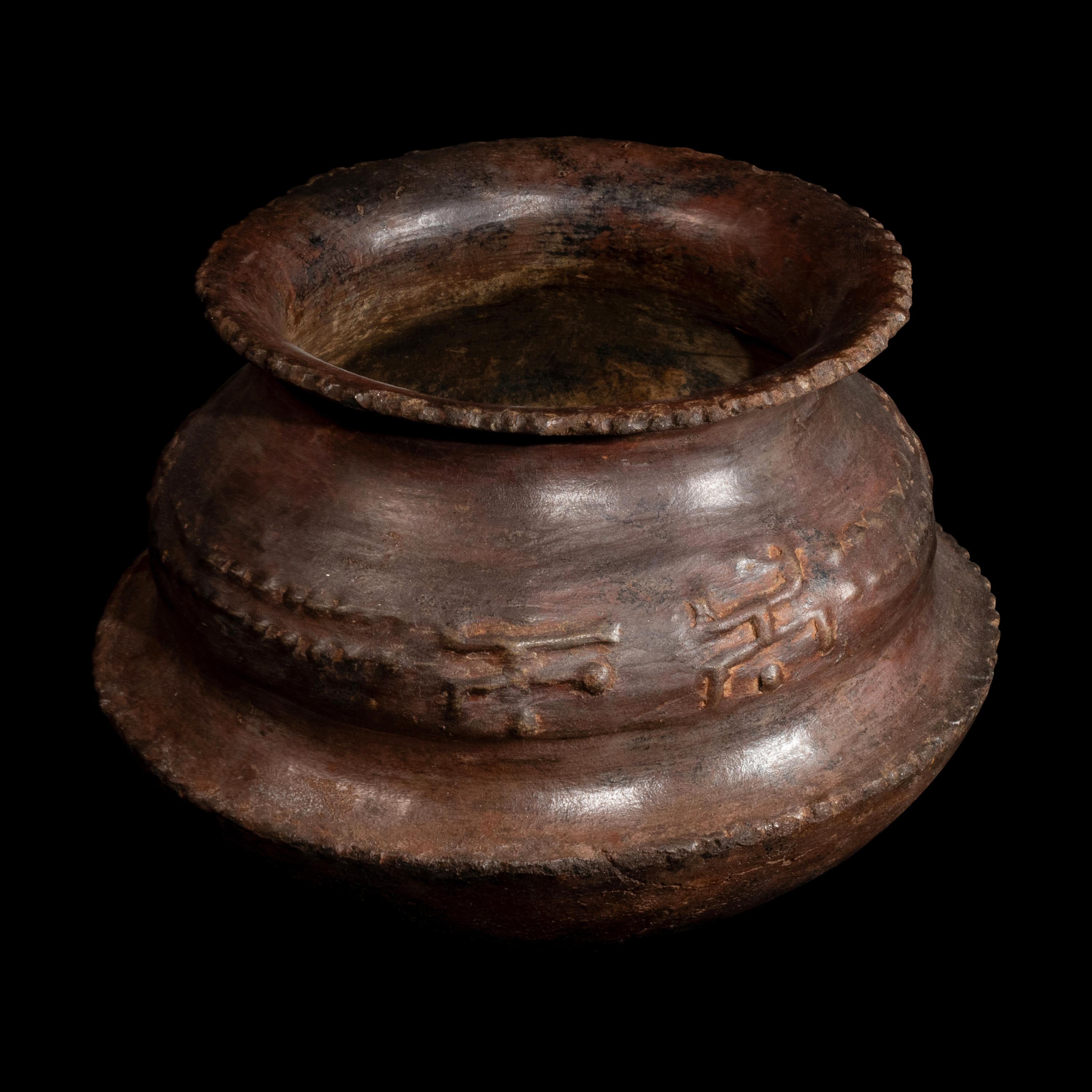 Six San Agustin Burnished Carinated Bowls