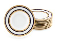 A Set of Twelve Mintons Porcelain Dinner Plates and Salad Plates