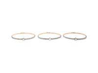 THREE ANTIQUE DIAMOND BANGLE BRACELETS
