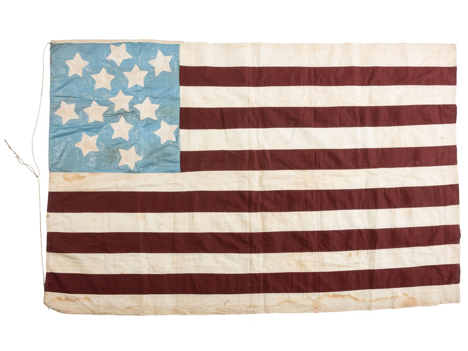 [FLAGS]. 13-star American flag constructed in 1883.