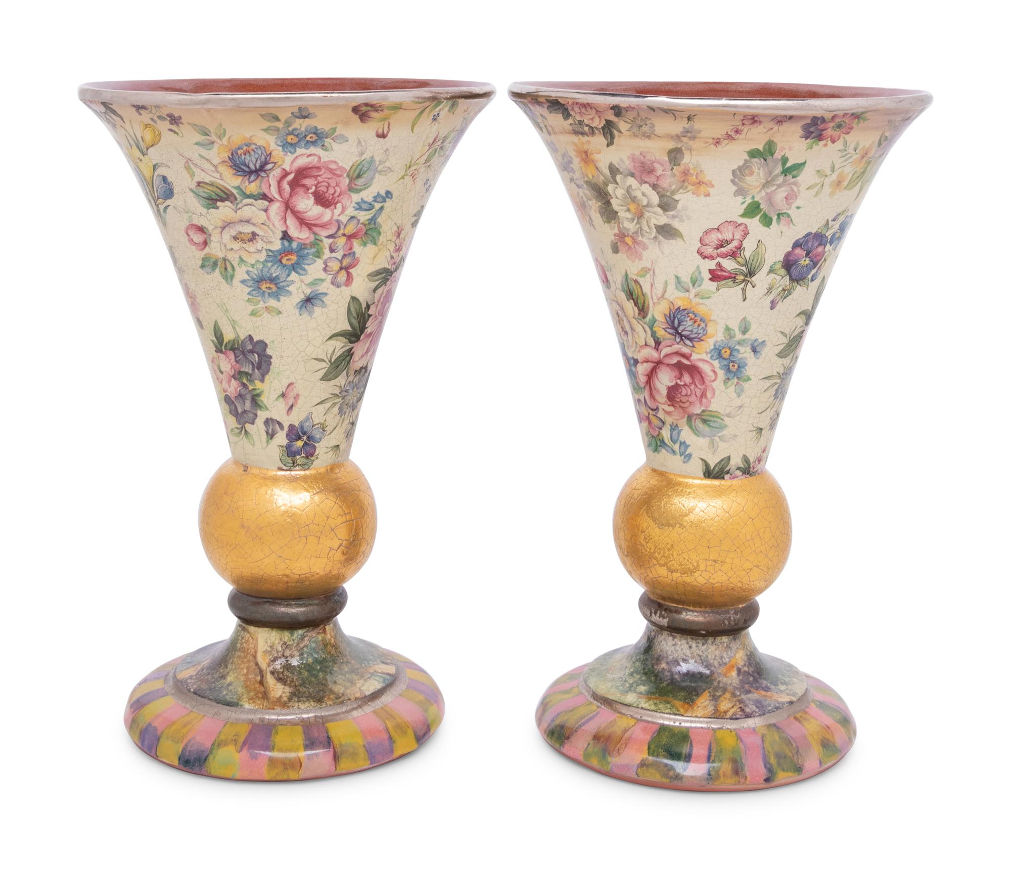 A Pair of Mackenzie-Childs Vases