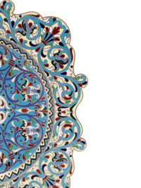 A Russian Silver and Enamel Salver