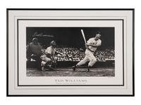 A Ted Williams Signed Autograph Triple Crown Print (Beckett Authentication Services Letter),