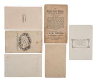[LINCOLN, Abraham (1809-1865)]. A group of 6 CDVs of Lincoln's tomb and Oak Ridge Cemetery in Springfield, IL.