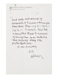GINSBERG, Allen (1926-1997). Autograph letter signed ("Allan"), to István Eörsi. New York, New York, 11 May 1984. 4 pages, 8vo, 215 x 138 mm, on Harper & Row, Publishers Memorandum paper, Ginsberg's return address stamped on the first page, with original envelope .