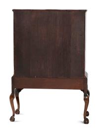 A George II Shell-Carved and Parcel Gilt Walnut-Veneered Chest-on-Stand