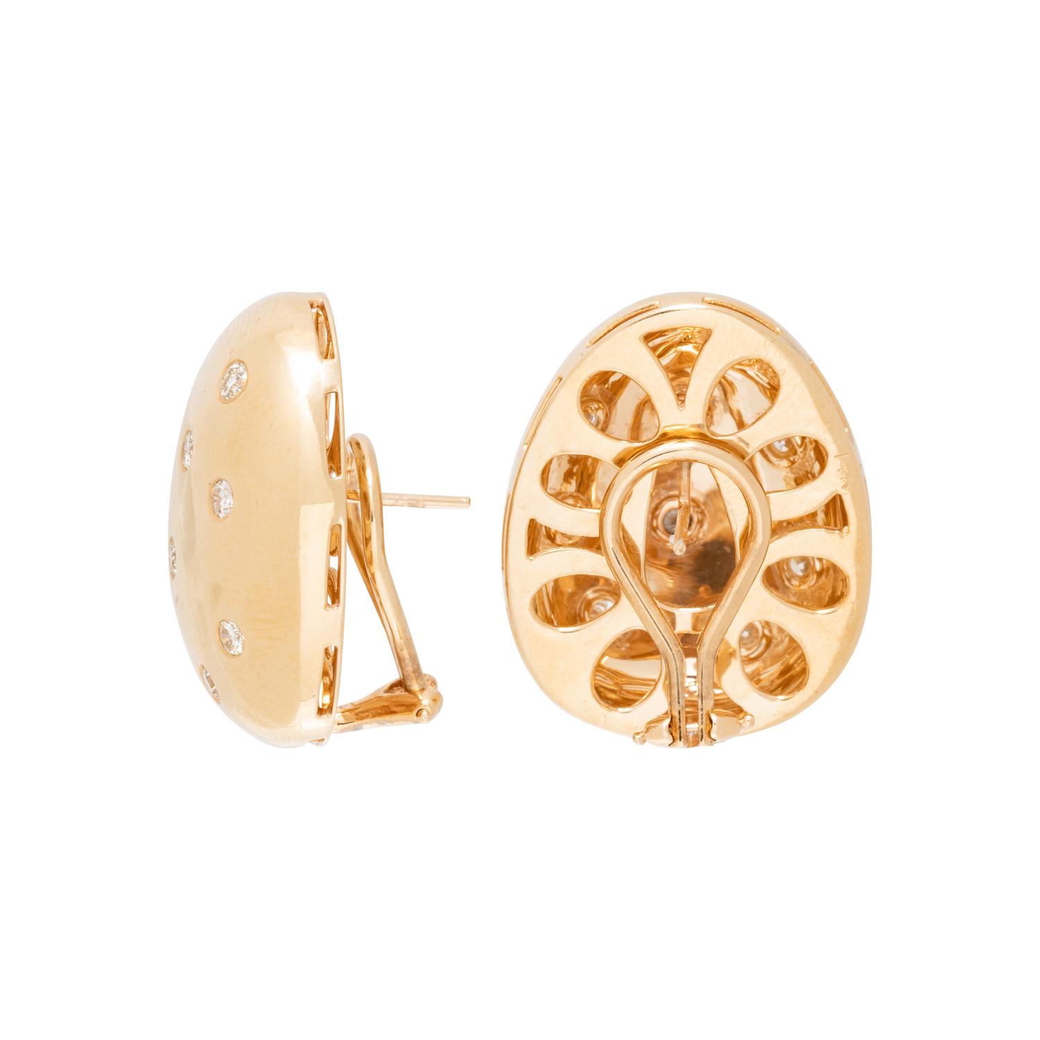 YELLOW GOLD AND DIAMOND EARRINGS