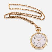 An eighteen karat gold and enamel open face pocket watch, Patek Philippe