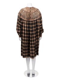 Zandra Rhodes Wool and Suede Dress, 1980s