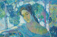 Woman in Blue and Lavender, 1923