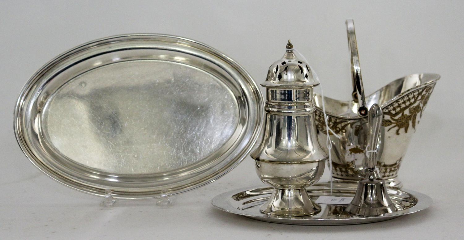 A Collection of American Silver and Silver-Plate Articles, Various Makers, comprising a Mueck Carey & Co. silver tray and a Webster Co.