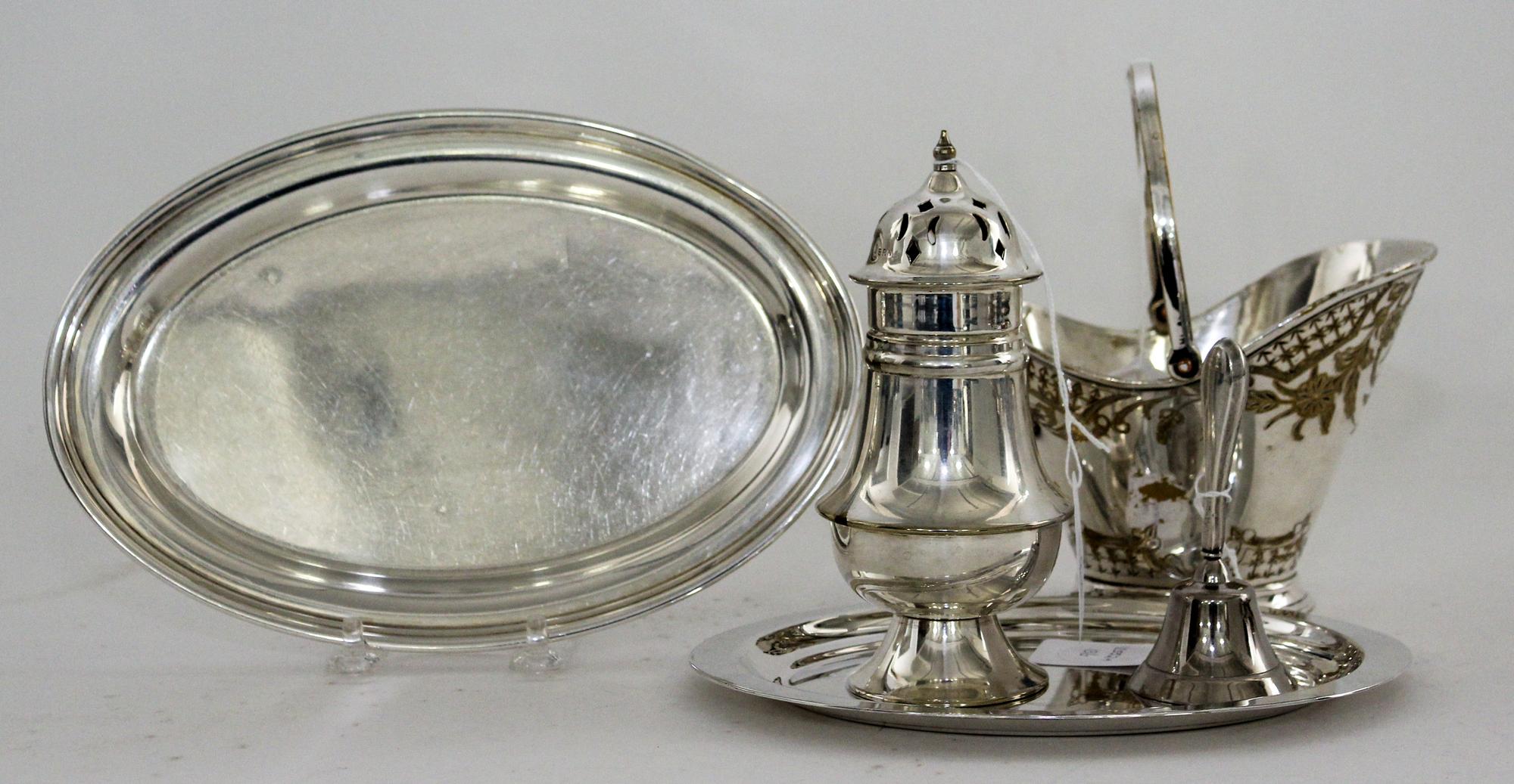 A Collection of American Silver and Silver-Plate Articles, Various Makers, comprising a Mueck Carey & Co. silver tray and a Webster Co.