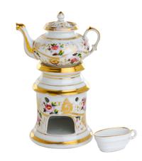 A Paris Porcelain Veilleuse Height 9 1/2 inches. — 19TH CENTURY