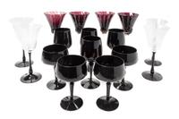 A Collection of Glass Stemware Height of tallest 9 1/4 inches.