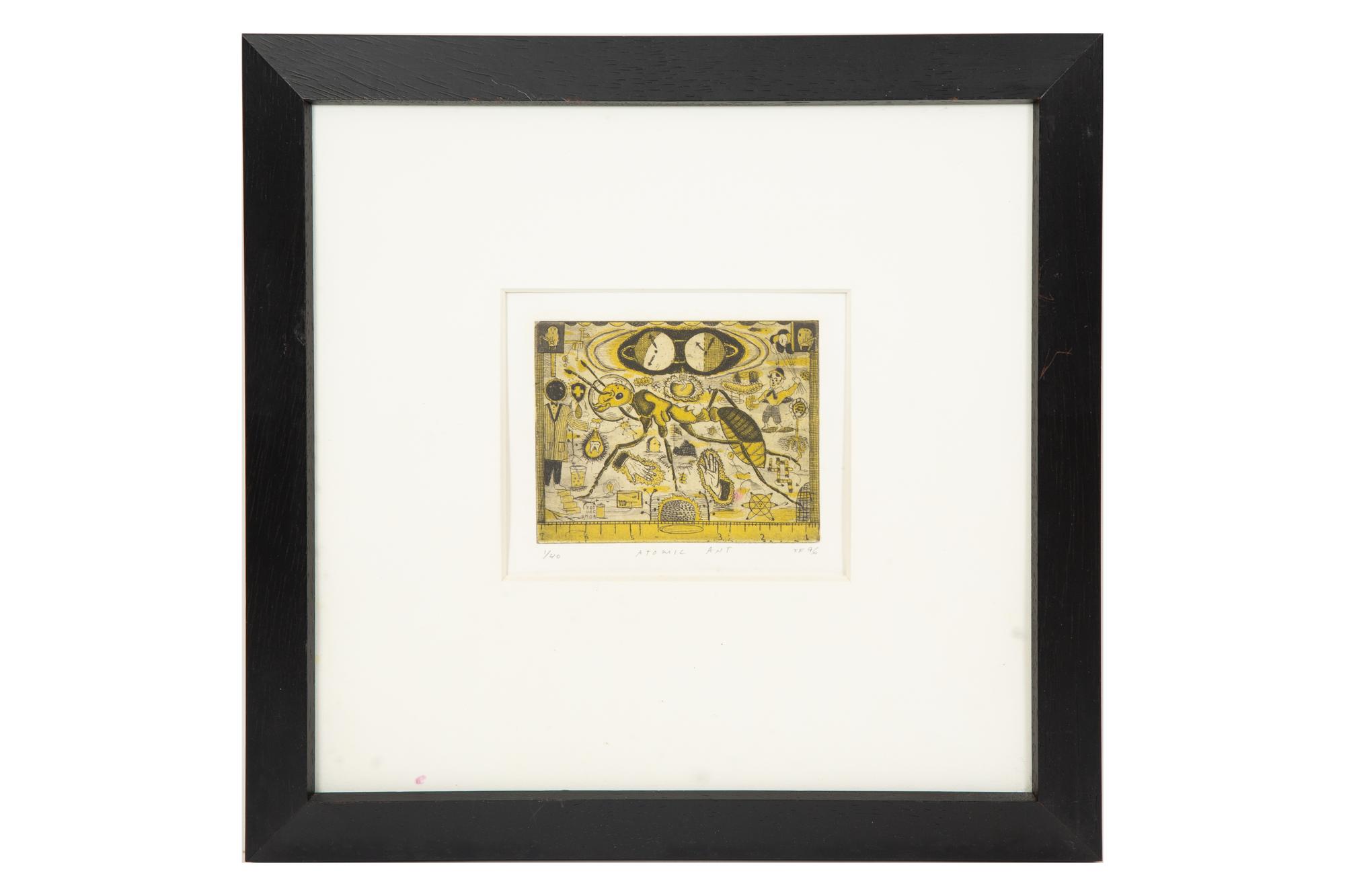 A Group of Four Prints ( Atomic Ant; Transformation of the (June Whore), 95; Wasp at Twilight, 97; and Cicada Making Rain, 96)
