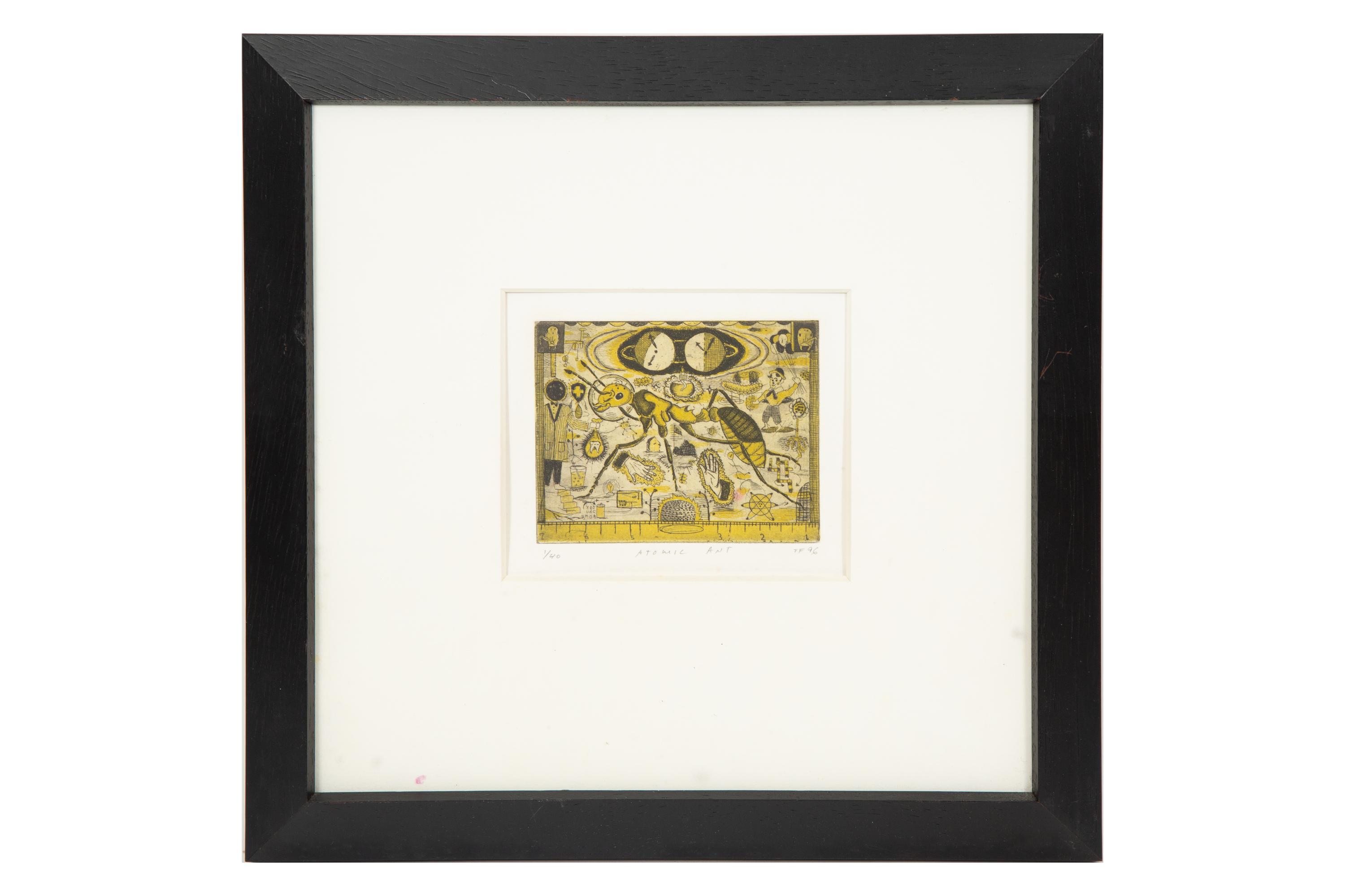 A Group of Four Prints ( Atomic Ant; Transformation of the (June Whore), 95; Wasp at Twilight, 97; and Cicada Making Rain, 96)