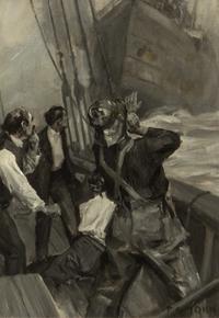 Frederick Coffey Yohn, (American, 1875-1933), Fisherman at Sea
