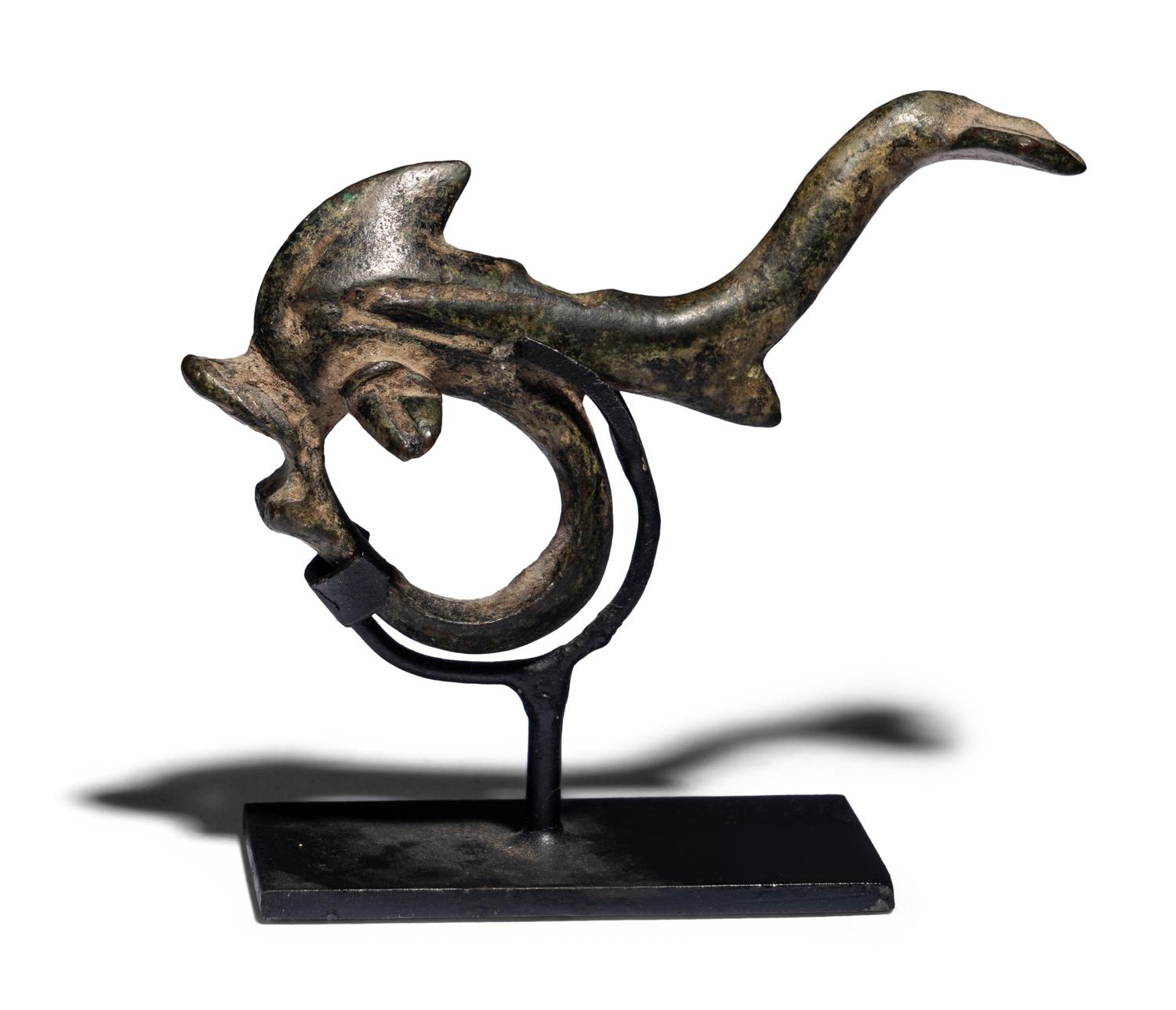 A Roman Bronze Dolphin