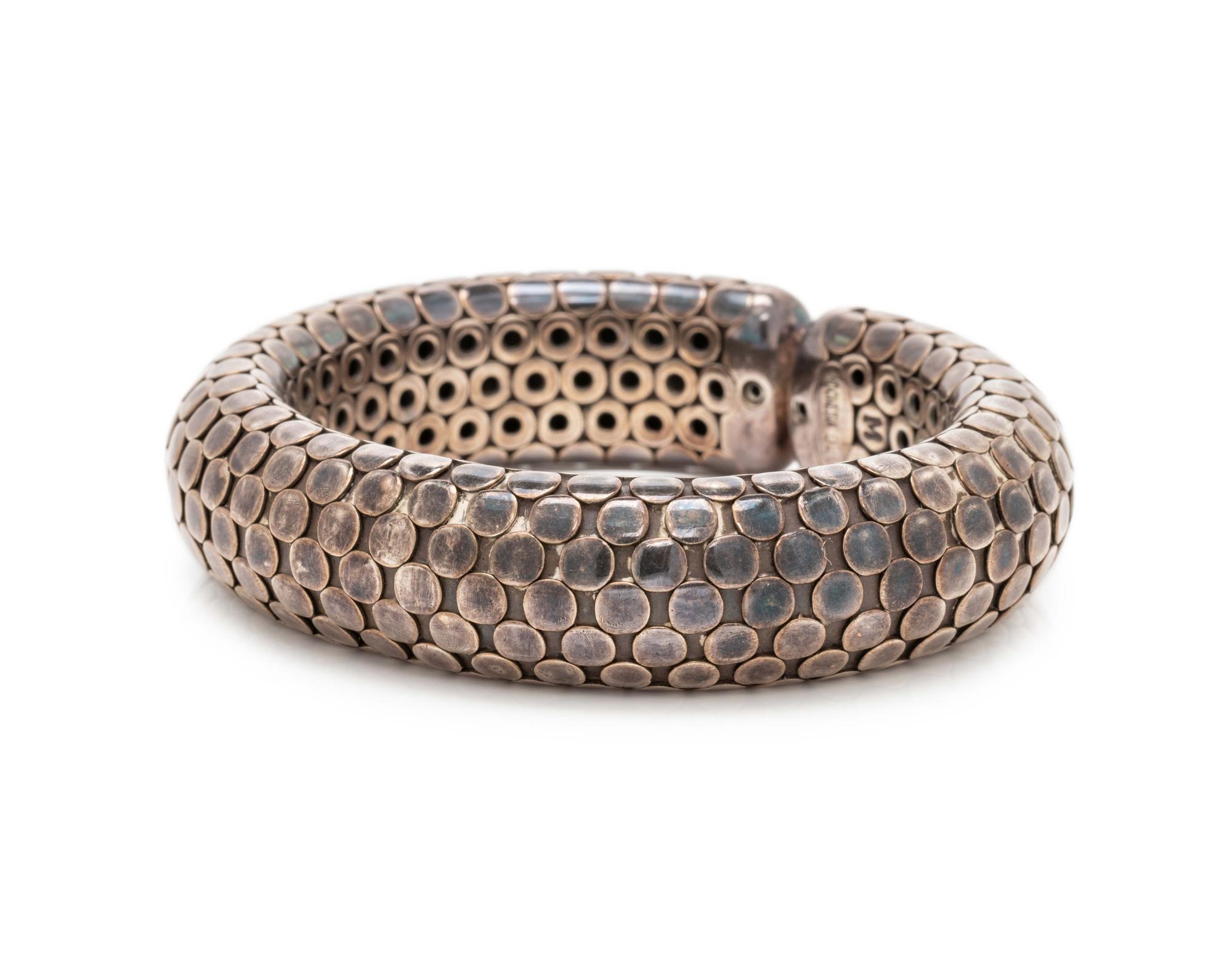 JOHN HARDY, STERLING SILVER 'DOT' CUFF BRACELET
