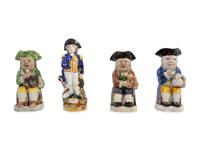 Ten Staffordshire Pottery Toby Jugs
