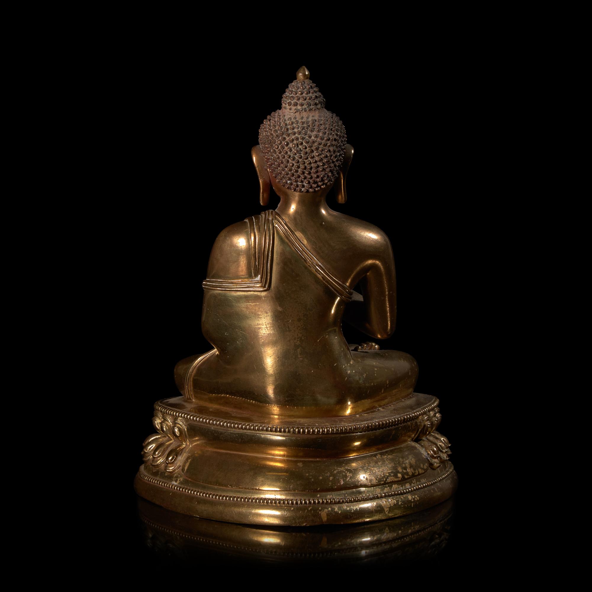 A Sino-Tibetan Bronze Figure of a Teaching Buddha, Probably Republic Period 或民國 銅佛陀坐像