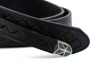 Navajo Silver Ranger Set, with Turquoise and Coral Chip Inlay