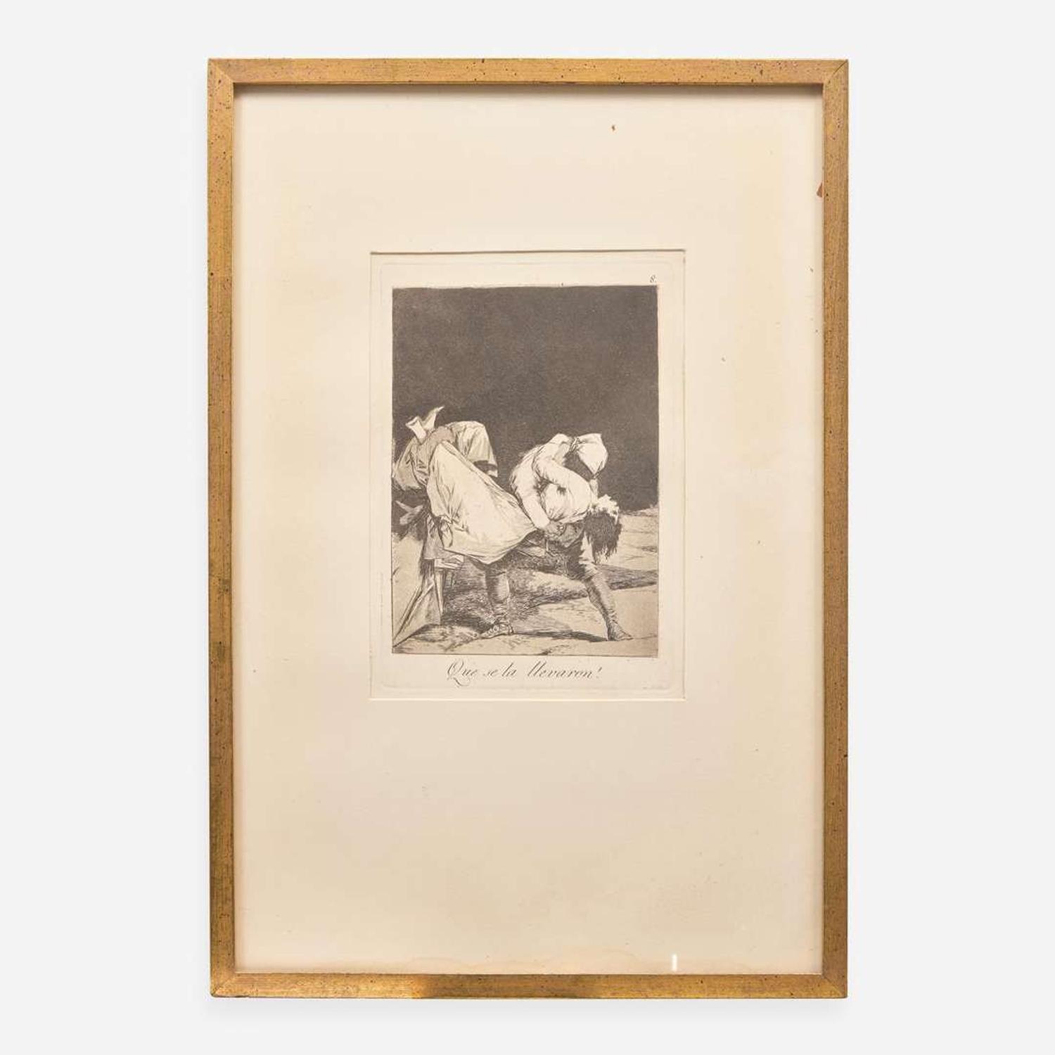 Francisco Goya (Spanish, 1746–1828) Que se la Llevaron (Plate 8 from 'Los Caprichos'); together with 5 other works