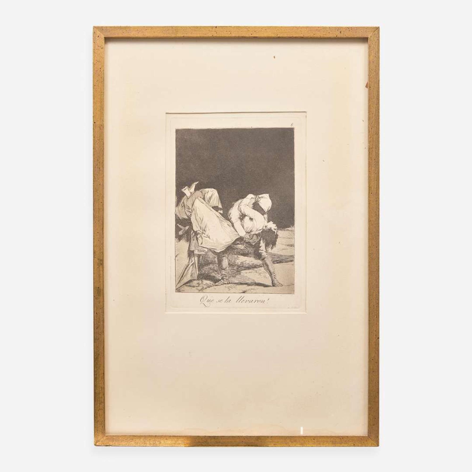 Francisco Goya (Spanish, 1746–1828) Que se la Llevaron (Plate 8 from 'Los Caprichos'); together with 5 other works
