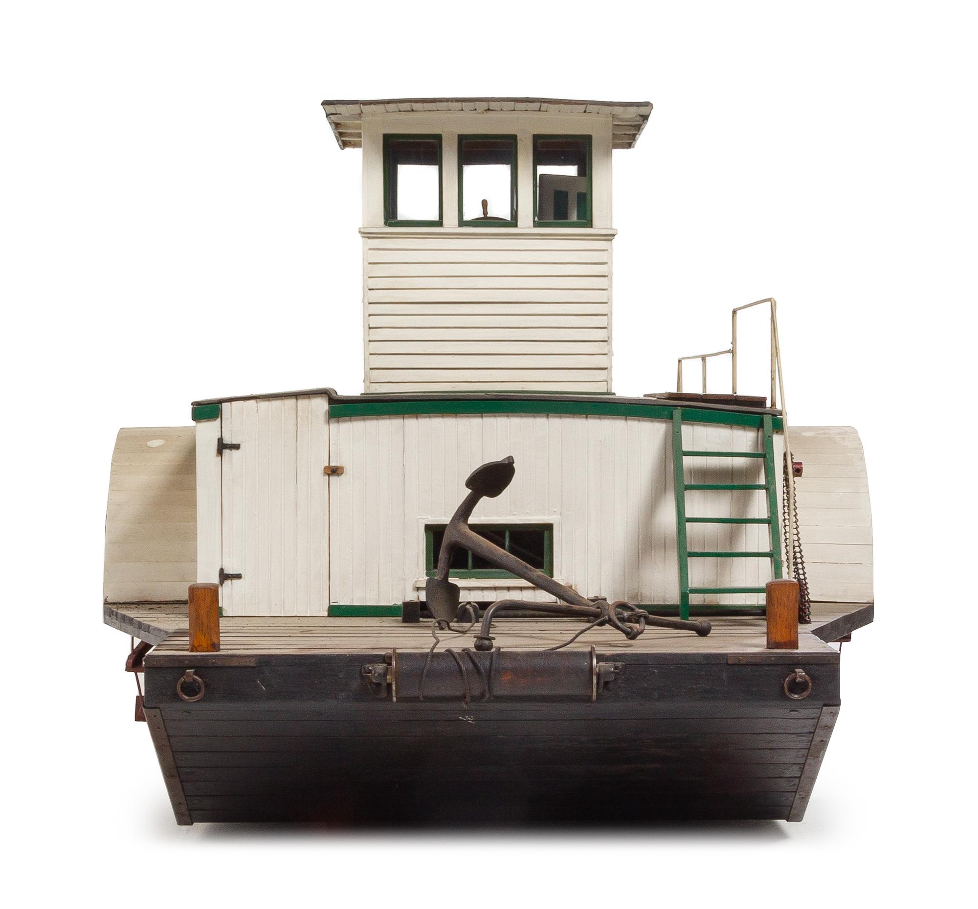 A Model of the "John Bull" River Boat Height of model 18 x length 47 inches.