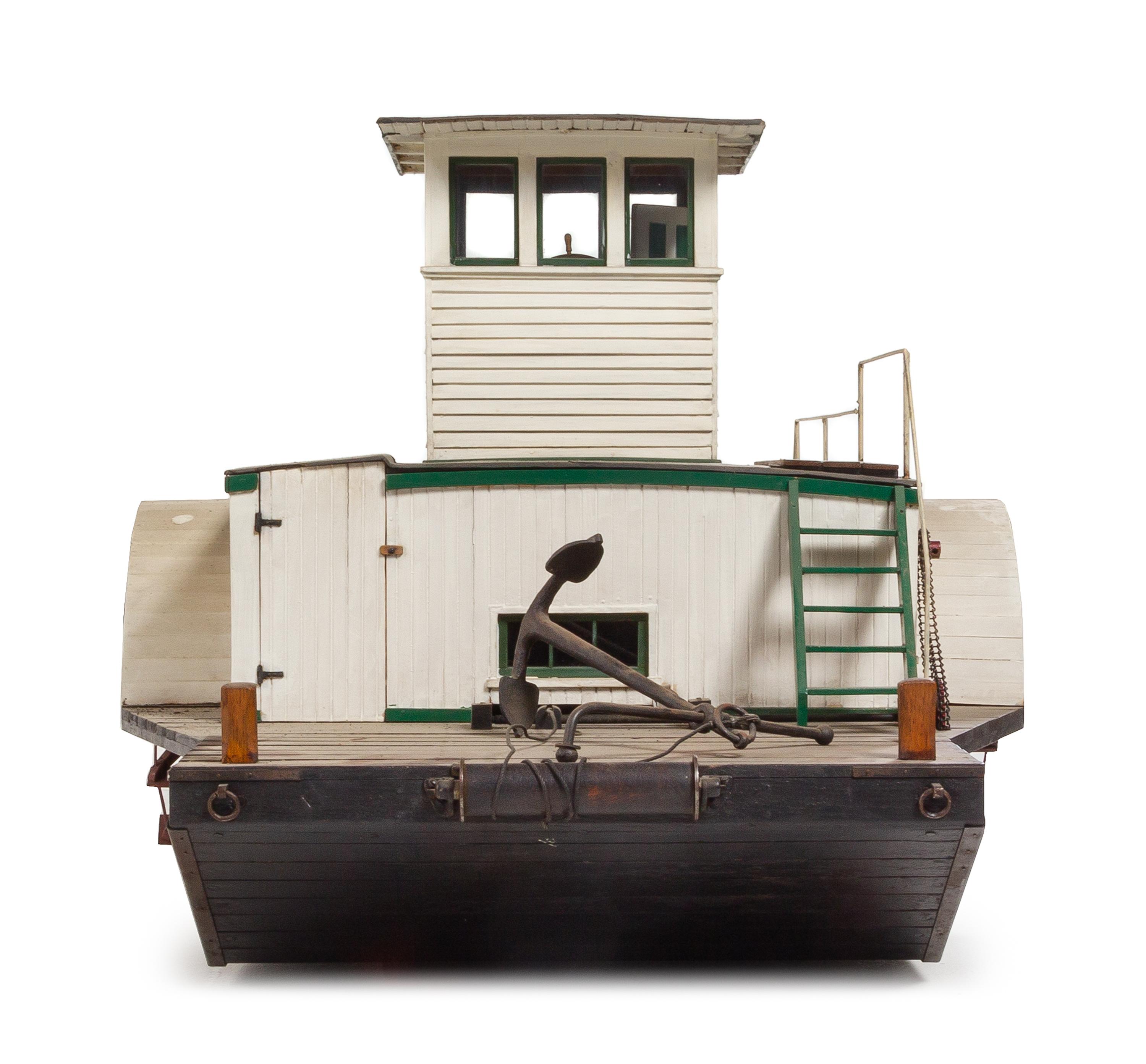 A Model of the "John Bull" River Boat Height of model 18 x length 47 inches.