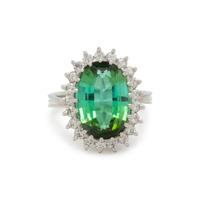 TOURMALINE AND DIAMOND RING