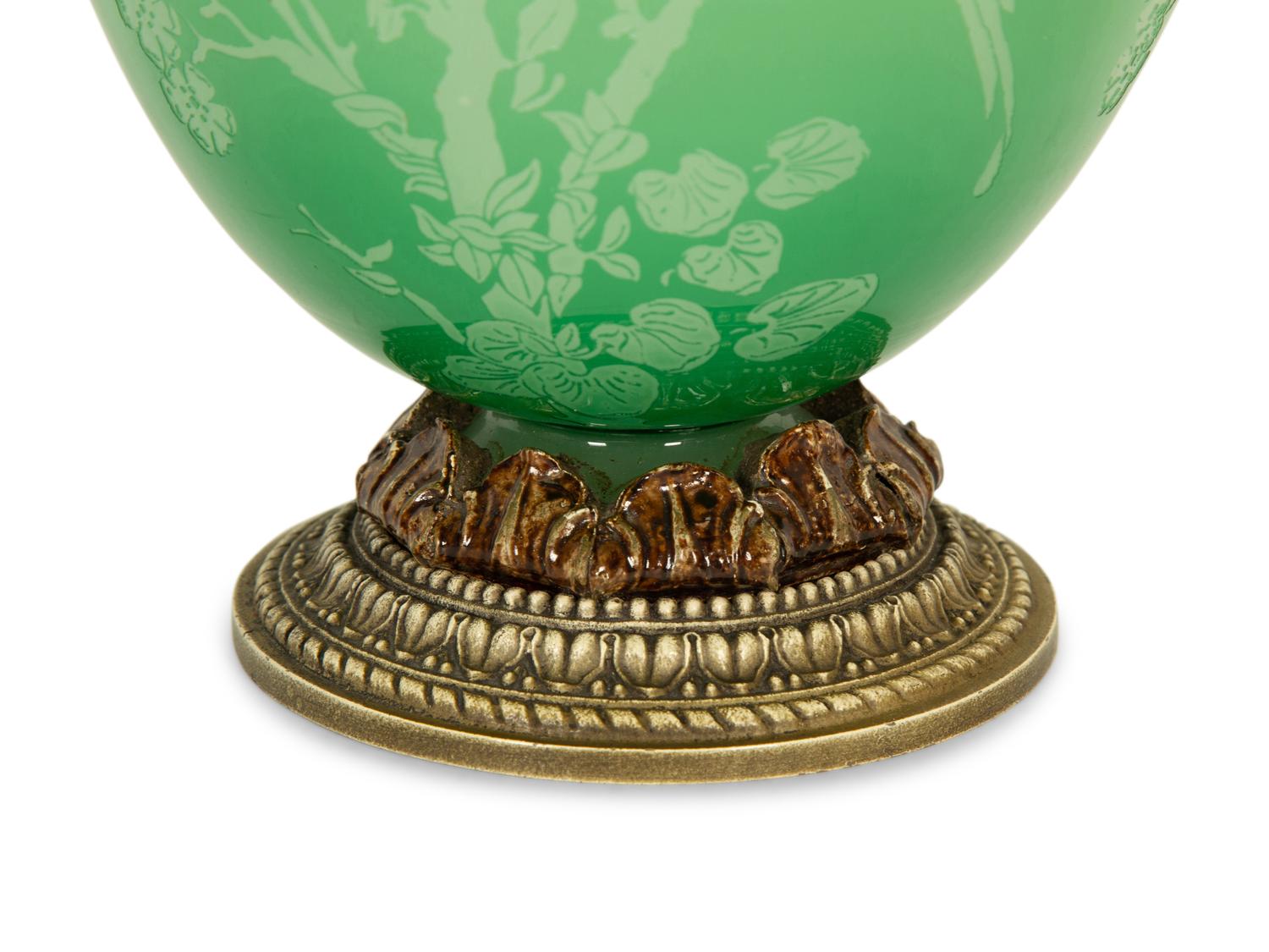 A Steuben Acid-Cut Glass Vase