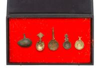Five Middle Eastern Spoons, Length of first 4 inches.
