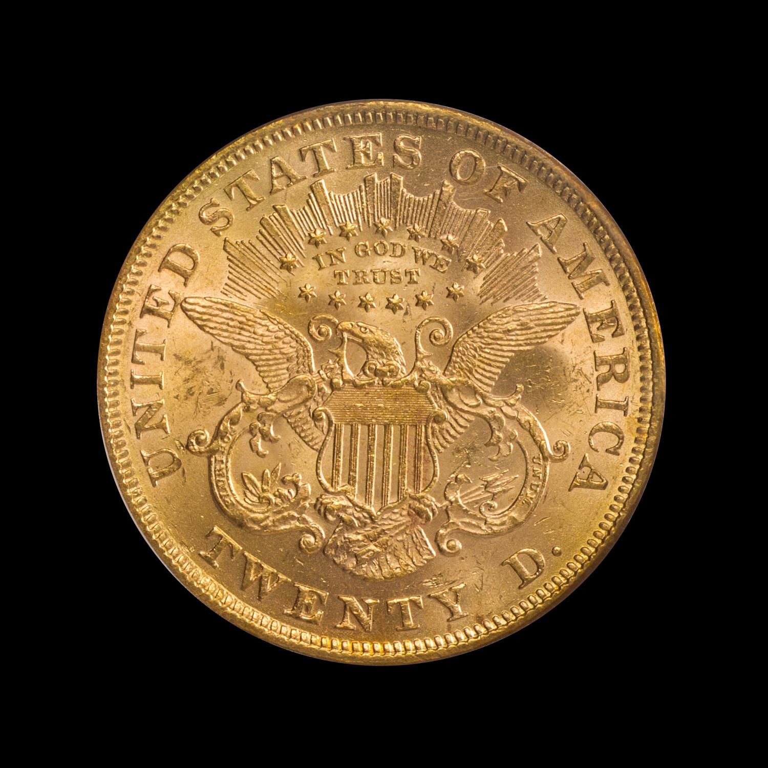 A United States 1875 Liberty Head $20 Gold Coin