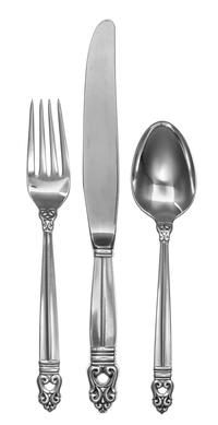 An American Silver Flatware Service, International Silver Co., Meriden, CT, Royal Danish pattern, comprising: 15 dinner knives 16 dinne