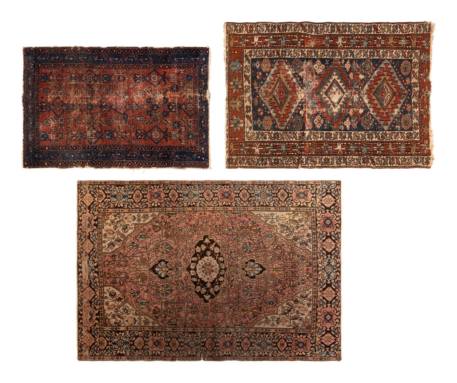 Three Persian Wool Area Rugs