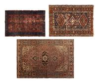 Three Persian Wool Area Rugs