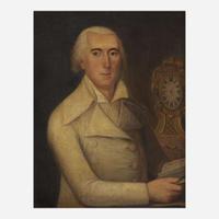 Ralph Eleaser Whiteside Earl (1788-1838) Portrait of David Rittenhouse (1732-1796) with Clock and Book