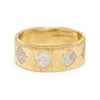 BICOLOR GOLD AND DIAMOND BANGLE BRACELET