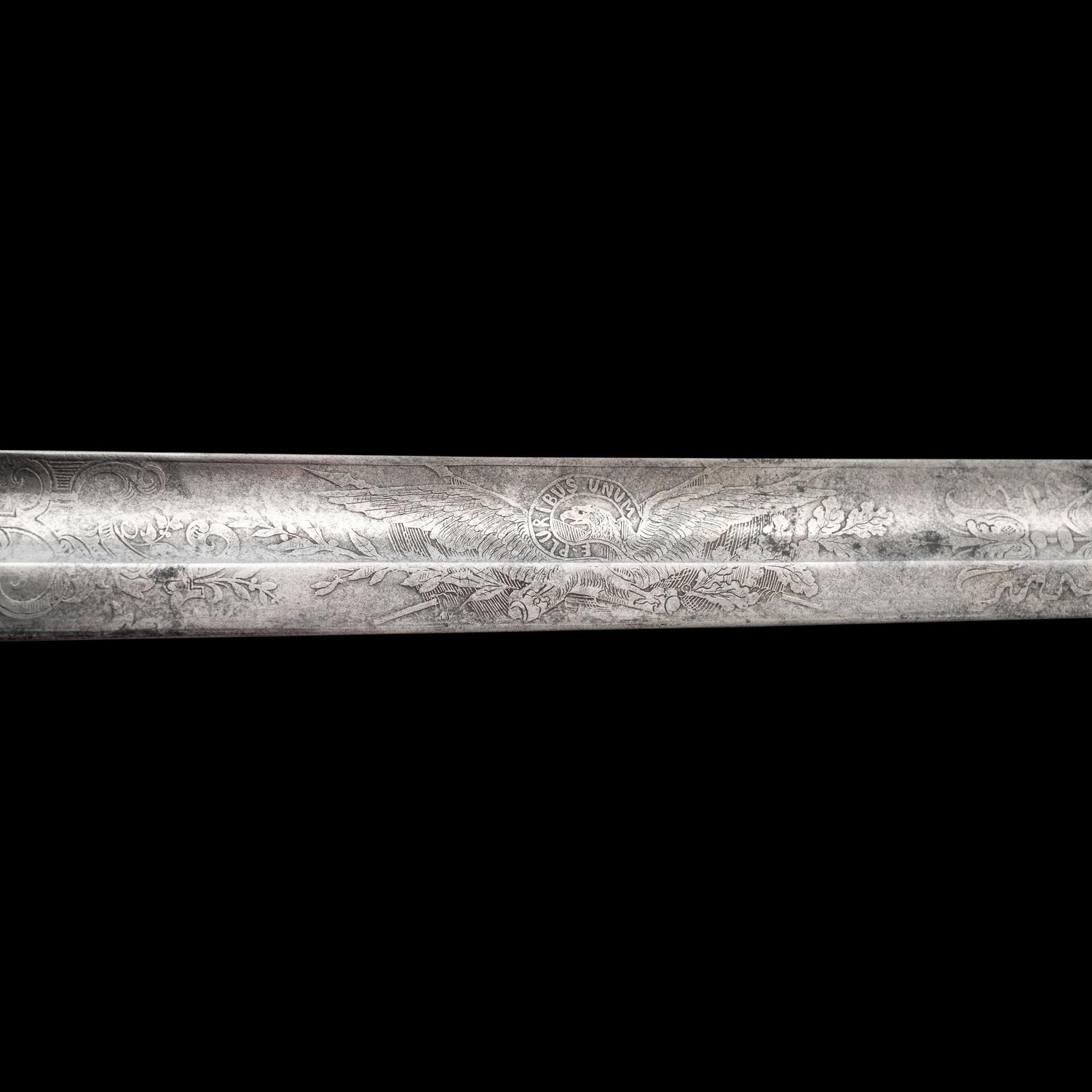 Cent Guard Style Presentation Sword of Capt. A.T. Farwell 179th NY Infantry, KIA at The Crater and the Sword Captured by Capt. J.B. Hughes, 11th AL Infantry