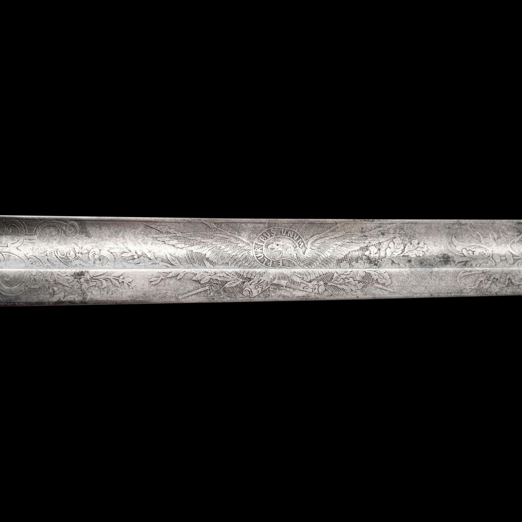 Cent Guard Style Presentation Sword of Capt. A.T. Farwell 179th NY Infantry, KIA at The Crater and the Sword Captured by Capt. J.B. Hughes, 11th AL Infantry