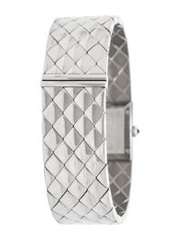 CHANEL, STAINLESS STEEL AND DIAMOND 'MATELASSÉ' WATCH