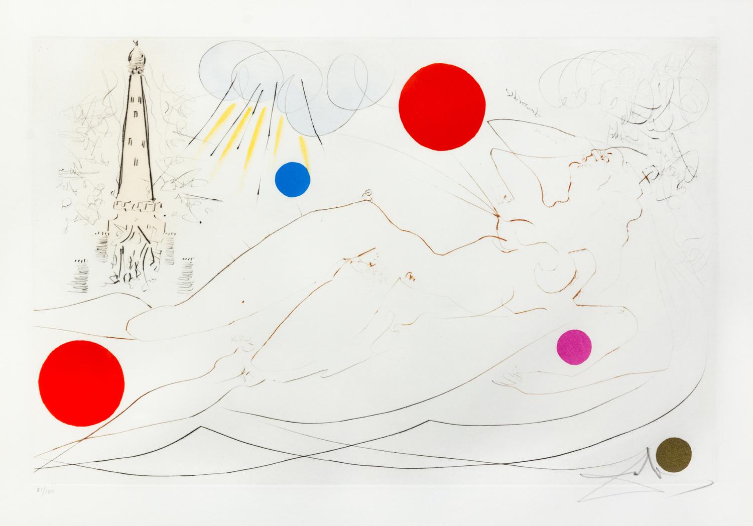 Salvador Dali, (Spanish, 1904-1989), Visions of Chicago, 1975 (suite of 4)