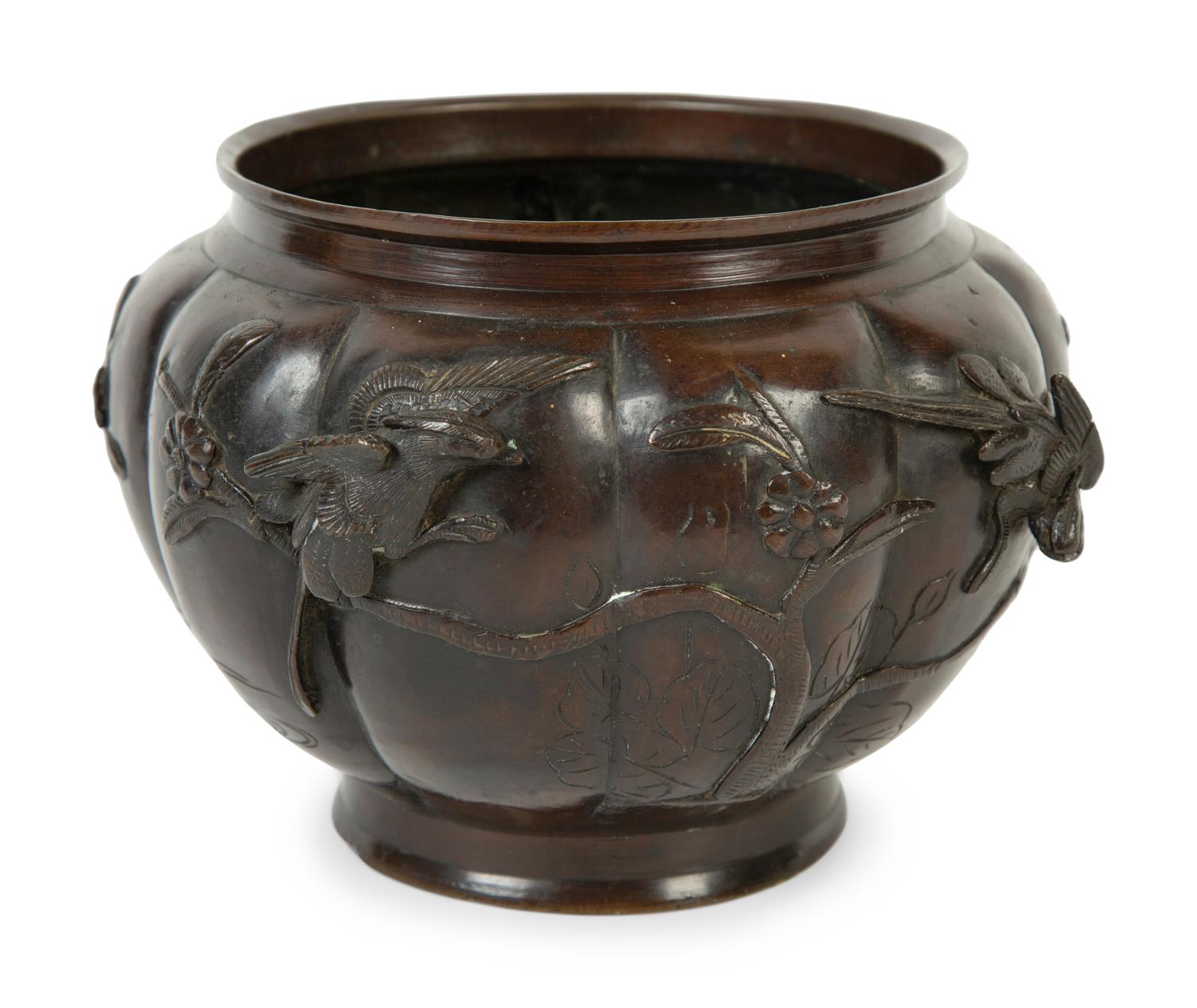 A Japanese Bronze Jardinière