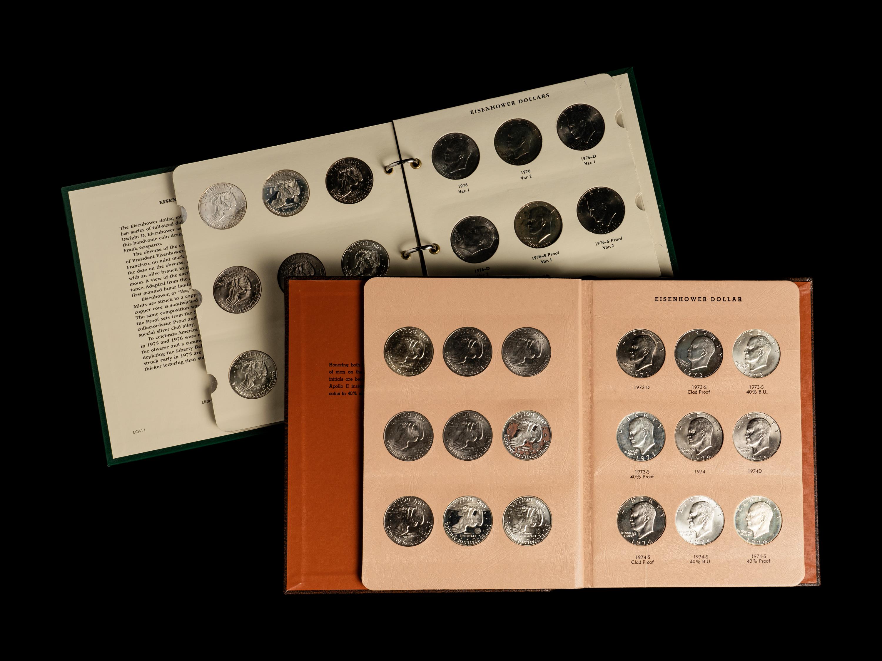 A Large Collection of Eisenhower $1 Mint Coins and Proofs