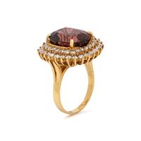 TOURMALINE AND DIAMOND RING