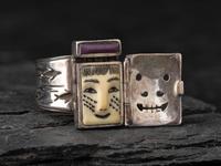 Sterling Silver Maskette Ring, 1990