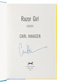 HIAASEN, Carl (b. 1953). Native Tongue . New York: Alfred A. Knopf, 1991.