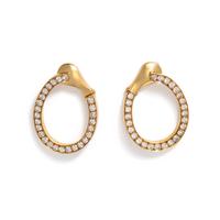 DAVID WEBB, DIAMOND HOOP CLIP EARRINGS