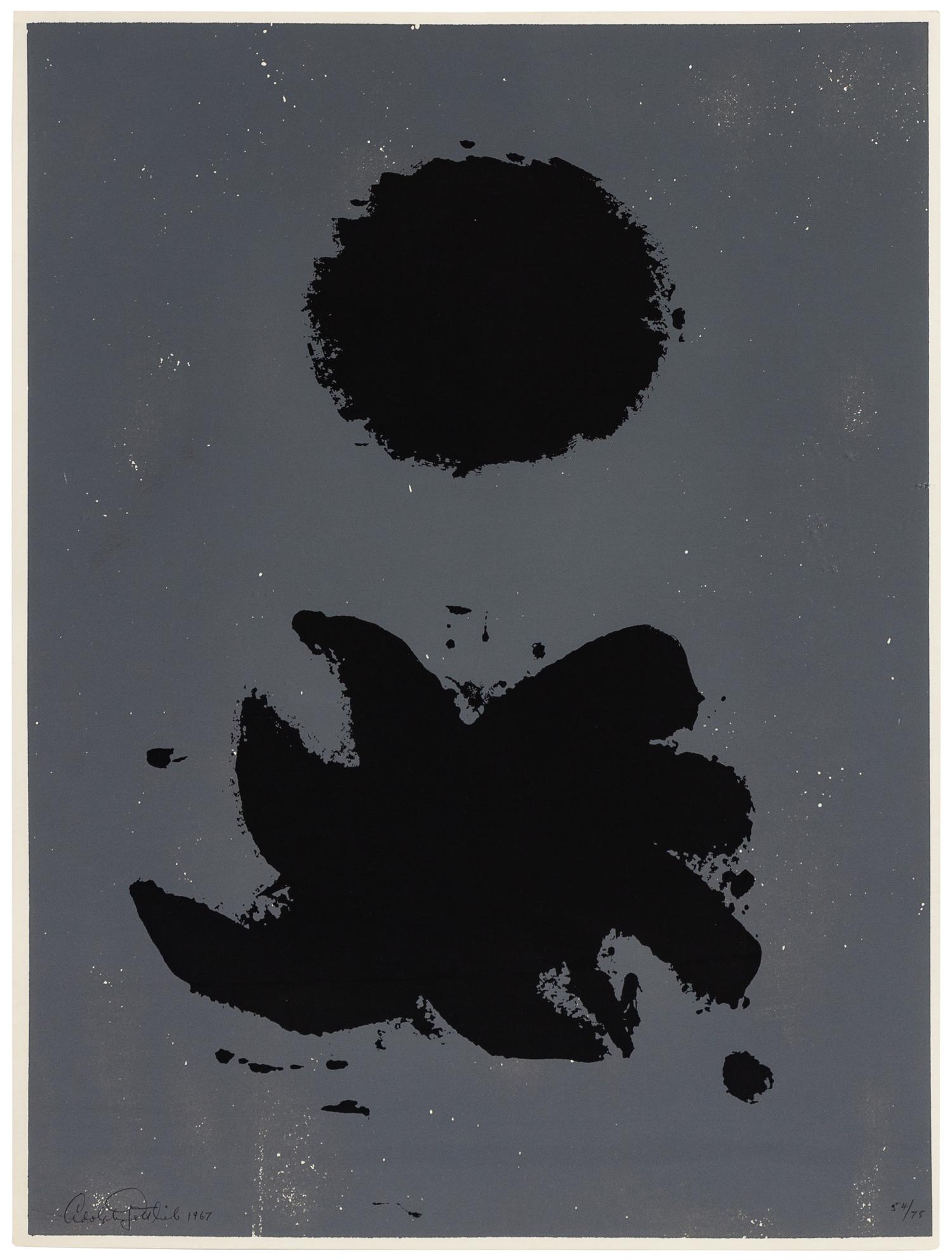 Adolph Gottlieb, (American, 1903-1974), Black and Gray, 1967